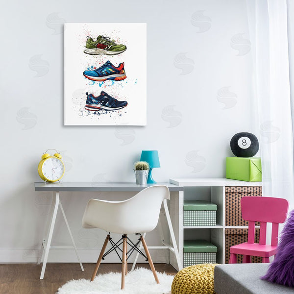Stupell Industries Christine Simpson Art | Modern Spray Sneakers Wall Art