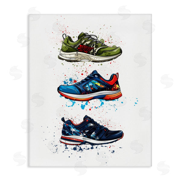 stupell industries Christine Simpson Art | Modern Spray Sneakers Wall Art