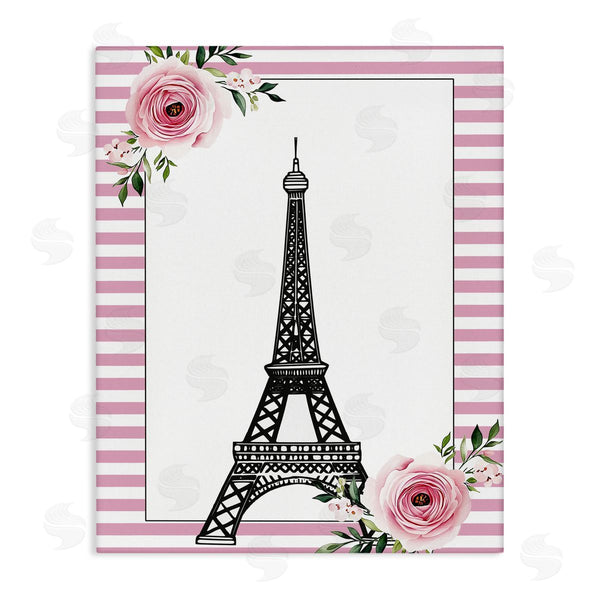 stupell industries Christine Simpson Art | Parisian Tower & Roses Wall Art