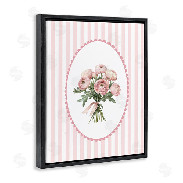 Stupell Industries Christine Simpson Art | Peony Bouquet On Gentle Stripes Wall Art
