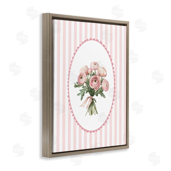 Stupell Industries Christine Simpson Art | Peony Bouquet On Gentle Stripes Wall Art