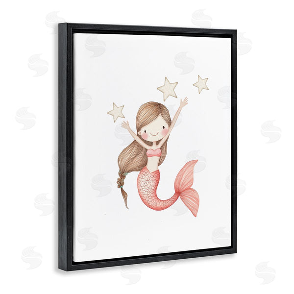 Stupell Industries Christine Simpson Art | Pink Mermaid And Stars Wall Art