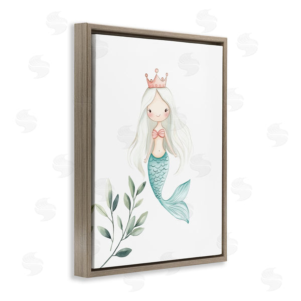 Stupell Industries Christine Simpson Art | Princess Mermaid & Greenery Wall Art