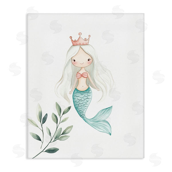 stupell industries Christine Simpson Art | Princess Mermaid & Greenery Wall Art