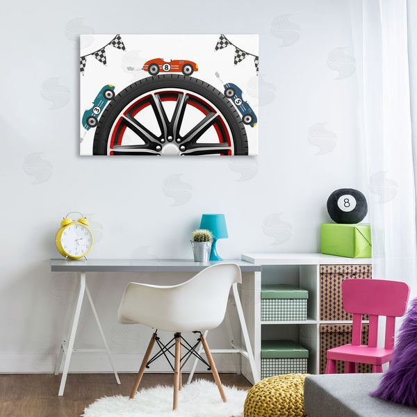 Stupell Industries Christine Simpson Art | Racing Around Wheel Wall Art