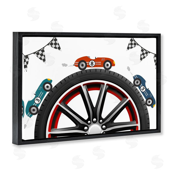 Stupell Industries Christine Simpson Art | Racing Around Wheel Wall Art