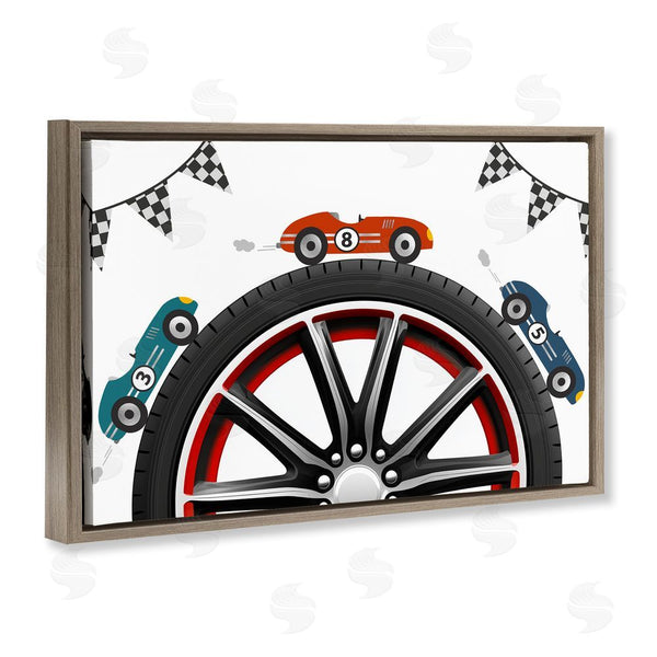 Stupell Industries Christine Simpson Art | Racing Around Wheel Wall Art