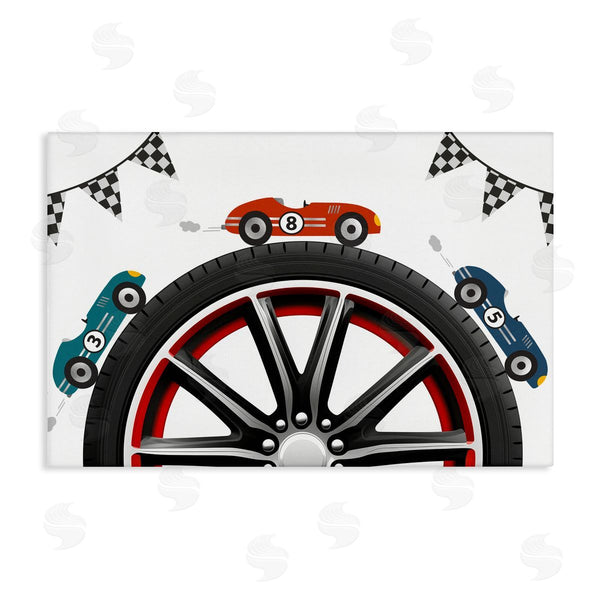 stupell industries Christine Simpson Art | Racing Around Wheel Wall Art