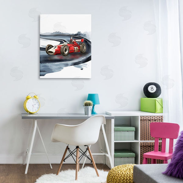 Stupell Industries Christine Simpson Art | Retro Race Day Car Wall Art