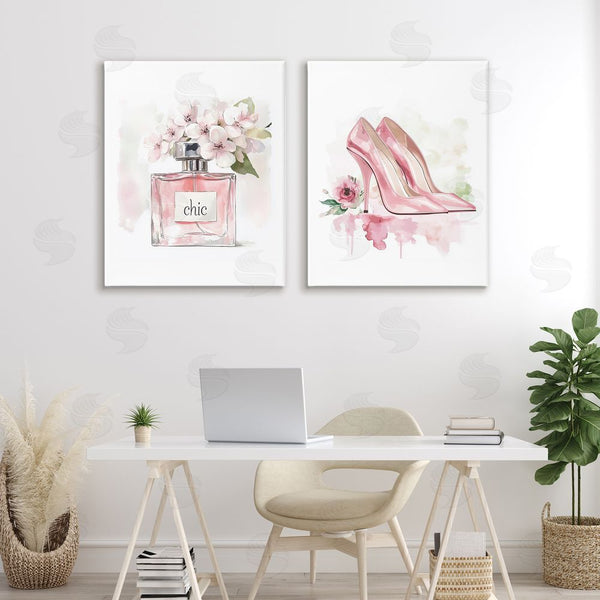 Stupell Industries Christine Simpson Art | Rosy Pastel Perfume & Heels Wall Art