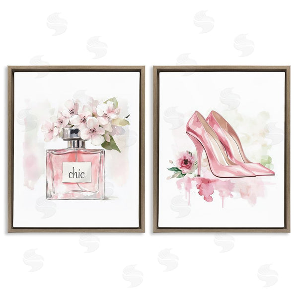 Stupell Industries Christine Simpson Art | Rosy Pastel Perfume & Heels Wall Art