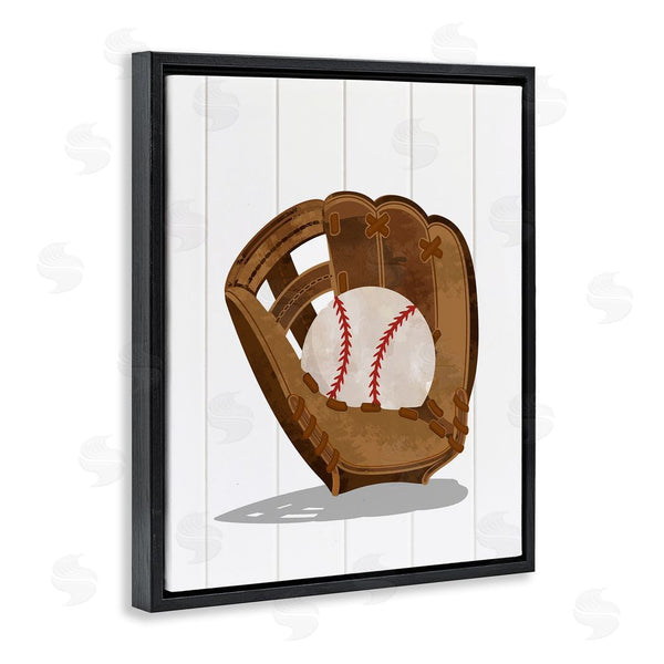 Stupell Industries Christine Simpson Art | Sporty Baseball In Glove Wall Art
