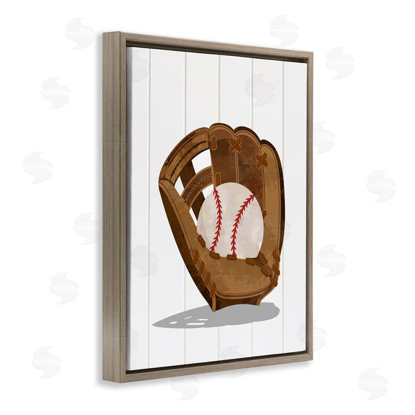 Stupell Industries Christine Simpson Art | Sporty Baseball In Glove Wall Art