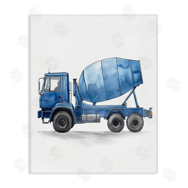 stupell industries Christine Simpson Art | Working Trucks Cement Wall Art