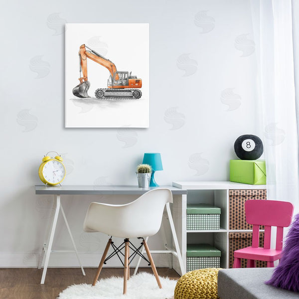 Stupell Industries Christine Simpson Art | Working Trucks Excavator Wall Art