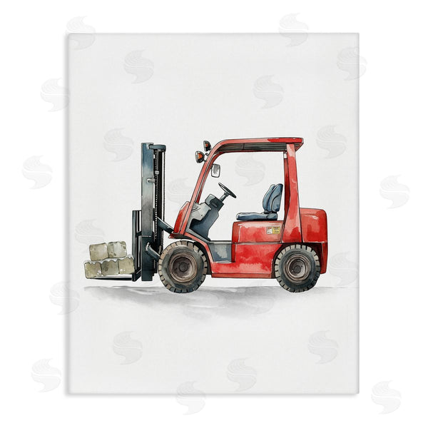 stupell industries Christine Simpson Art | Working Trucks Forklift Wall Art