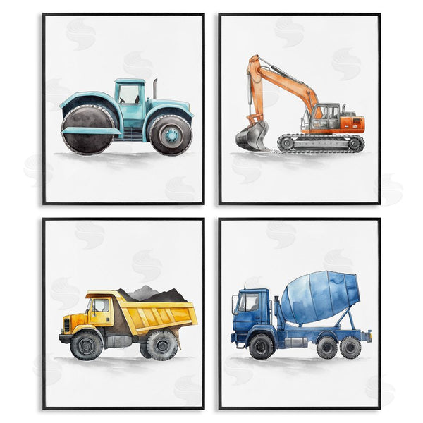 Stupell Industries Christine Simpson Art | Working Trucks Machinery Wall Art