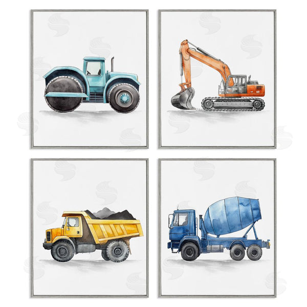 Stupell Industries Christine Simpson Art | Working Trucks Machinery Wall Art