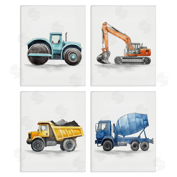 stupell industries Christine Simpson Art | Working Trucks Machinery Wall Art