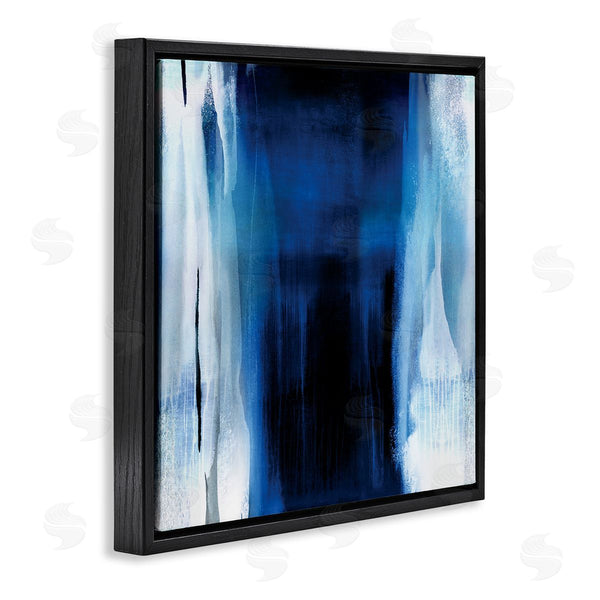Stupell Industries Christine Wright | Abstract Expressive Paint Deep Blue White Wall Art