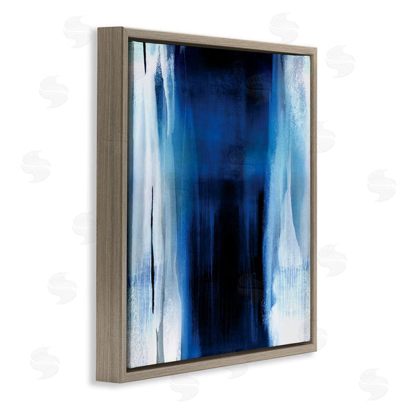Stupell Industries Christine Wright | Abstract Expressive Paint Deep Blue White Wall Art