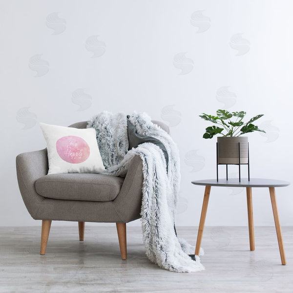 Stupell Industries Christine Zalewski | Be Happy On Pink Printed Throw Pillow
