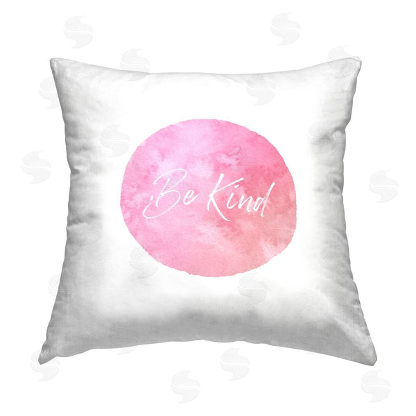 stupell industries Christine Zalewski | Be Kind on Pink Printed Throw Pillow