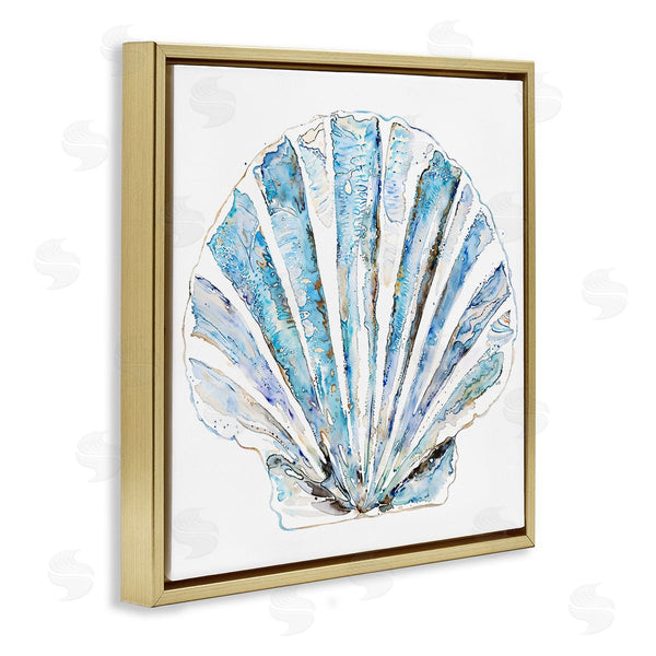 Stupell Industries Christine Zalewski | Blue Clam Shell