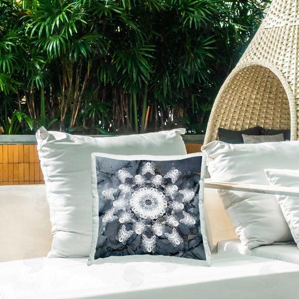 Stupell Industries Christine Zalewski | Boho Abstract Fractal Printed Throw Pillow