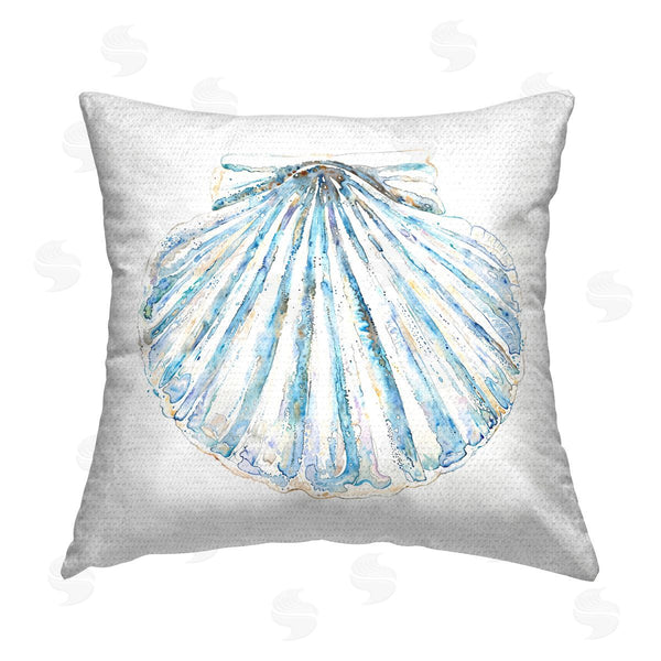 Stupell Industries Christine Zalewski | Clam Shell On White Printed Throw Pillow