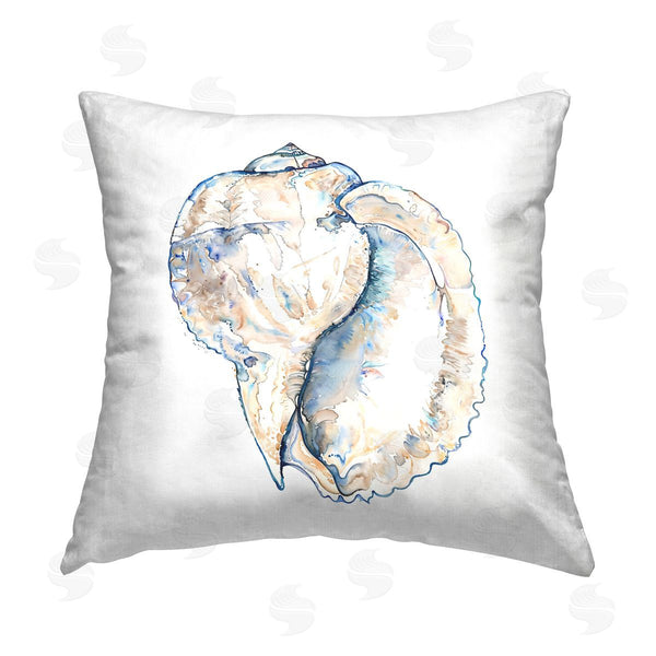 stupell industries Christine Zalewski | Conch Shell on White Printed Throw Pillow