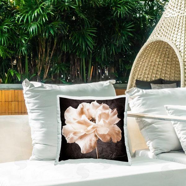 Stupell Industries Christine Zalewski | Dark Blooming Rose Printed Throw Pillow