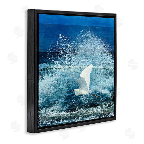 Stupell Industries Christine Zalewski | Egret Flying Waves Splashing Wall Art