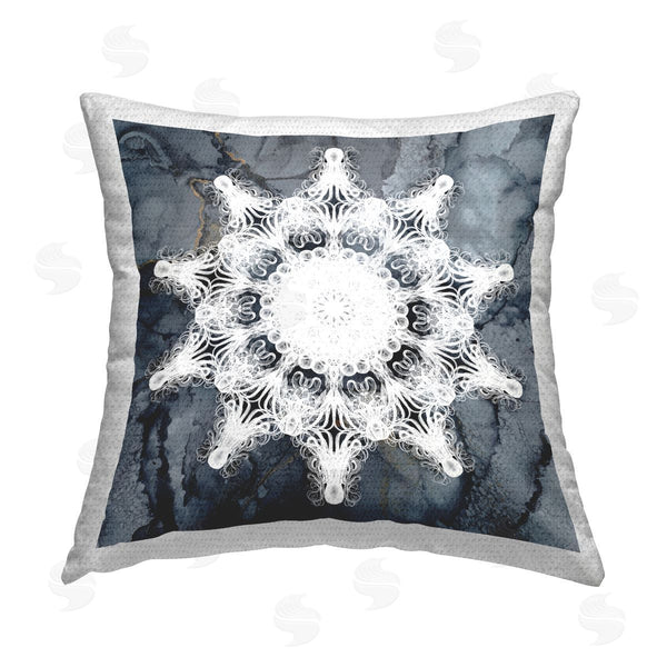 Stupell Industries Christine Zalewski | Grey Boho Pattern Printed Throw Pillow