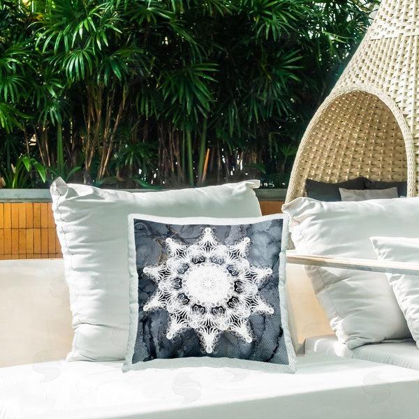 Stupell Industries Christine Zalewski | Grey Boho Pattern Printed Throw Pillow