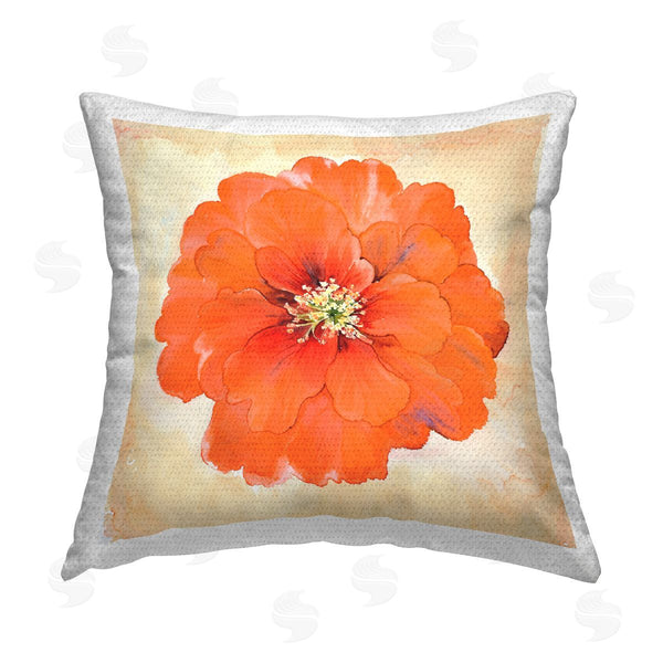 Stupell Industries Christine Zalewski | Mixed Media Flowers Printed Throw Pillow