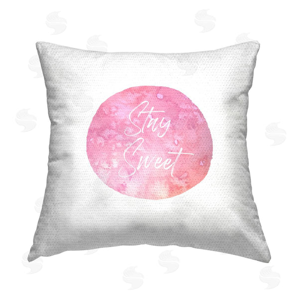 Stupell Industries Christine Zalewski | Pastel Stay Sweet Phrase Printed Throw Pillow