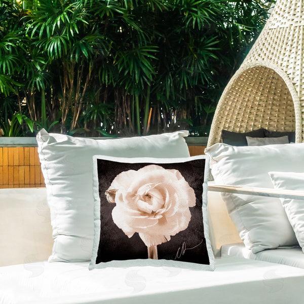 Stupell Industries Christine Zalewski | Rose Blossom On Grey Printed Throw Pillow