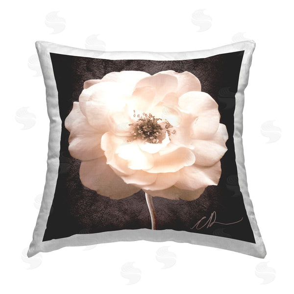 stupell industries Christine Zalewski | Vintage Rose Bloom Printed Throw Pillow
