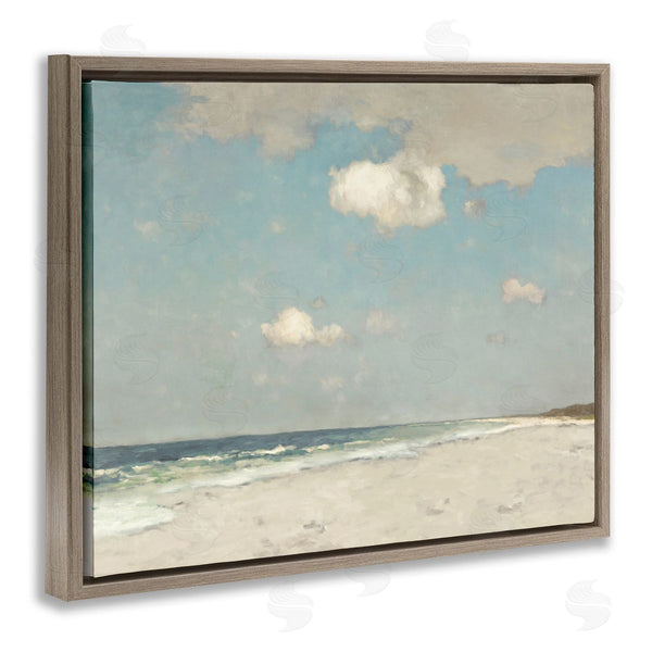 Stupell Industries Christy McKee | Beach Landscape Neutral Blue