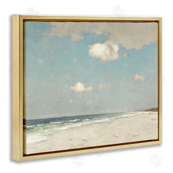 Stupell Industries Christy McKee | Beach Landscape Neutral Blue