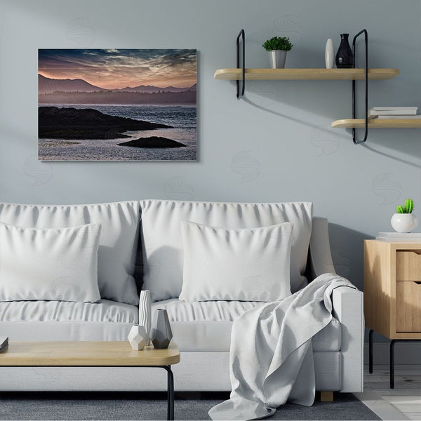 Stupell Industries Chuck Burdick | Mountain Edge Lake Landscape Blue Rippled Water Wall Art