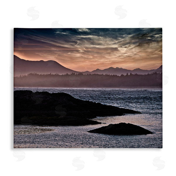 stupell industries Chuck Burdick | Mountain Edge Lake Landscape Blue Rippled Water Wall Art