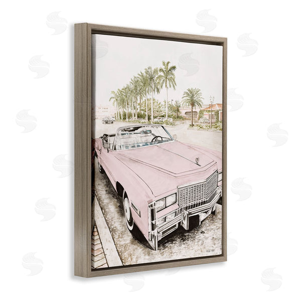 Stupell Industries Cindy Jacobs | Baby Pink Retro Convertible