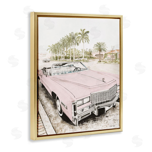 Stupell Industries Cindy Jacobs | Baby Pink Retro Convertible