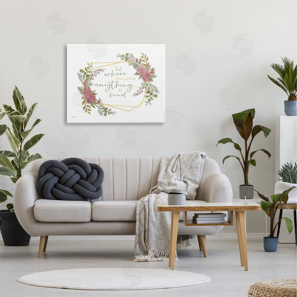 Stupell Industries Cindy Jacobs | Be Anything Give Kindness Rose Foliage Inspirational Saying Wall Art