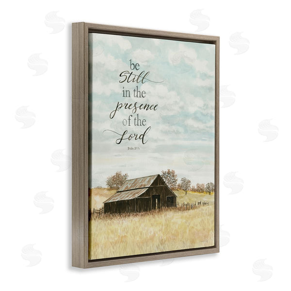 Stupell Industries Cindy Jacobs | Be Still Countryside Barn Wall Art