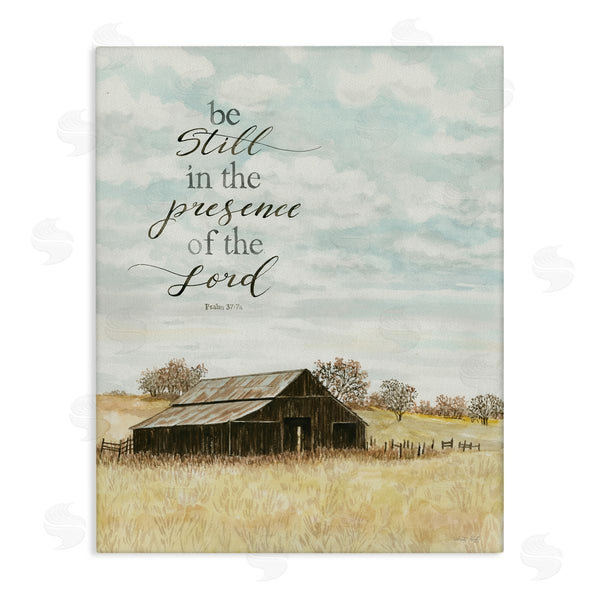 stupell industries Cindy Jacobs | Be Still Countryside Barn Wall Art