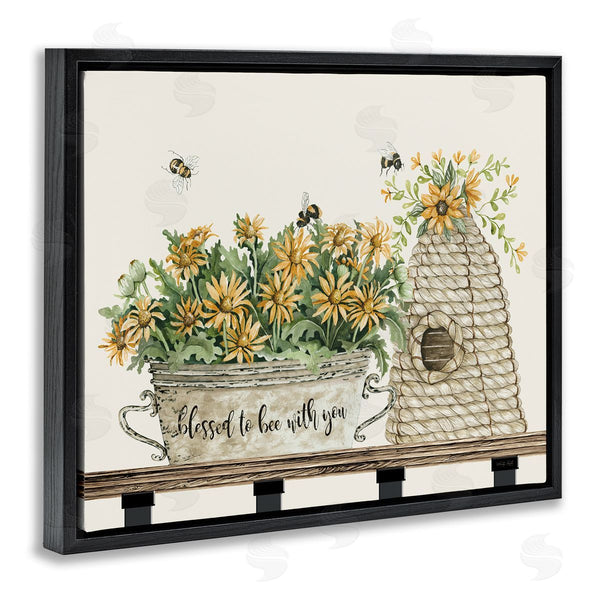 Stupell Industries Cindy Jacobs | Bee With You Indoor Insect Honey Flower Harvesting Wall Art