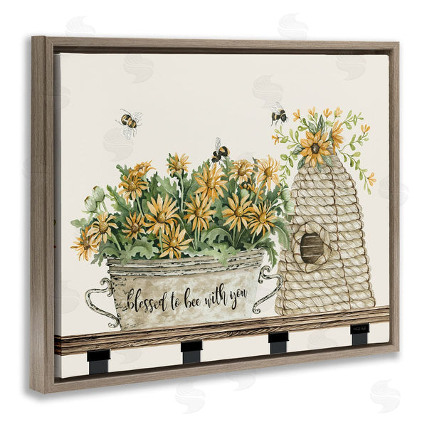 Stupell Industries Cindy Jacobs | Bee With You Indoor Insect Honey Flower Harvesting Wall Art
